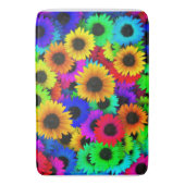 Opgewekt Schikking van Kleurrijke Zonnebloemen Badmat (Voorkant Verticaal)