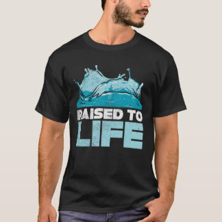 opgewekt tot leven christelijk jesus christus doop t-shirt