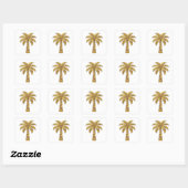 Opgewekte grijze PALMBOOM cadeau sticker (Vel)