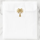 Opgewekte grijze PALMBOOM cadeau sticker (Tas)