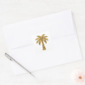 Opgewekte grijze PALMBOOM cadeau sticker (Envelop)