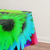 Opgewekte reeks kleurrijke zonnebloemen tafelkleed (Voorbeeld)