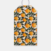Opgewekte Sinaasappel Citrus Cadeaulabel (Achterkant)