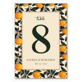 Opgewekte Sinaasappel Citrus Vrucht Kaart (Achterkant)