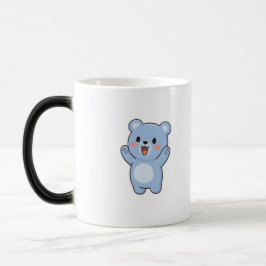 Opgewonden Beer Minimale Kawaii Stijl Magische Mok