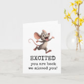 Opgewonden ben je terug, welkom terug Kaart (Gele Bloem)