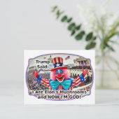 Opgewonden Clown-hoed Briefkaart (Staand voorkant)