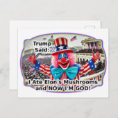 Opgewonden Clown-hoed Briefkaart (Voorkant / Achterkant)