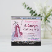 Opgewonden Gelukkig Sneeuwmeisje Kerstfeest Kaart (Staand voorkant)