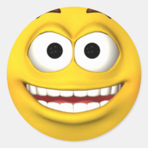 Opgewonden gezicht Sticker