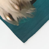 Opgewonden hond zwemmen onder water ontwerp fleece deken (Hoek)