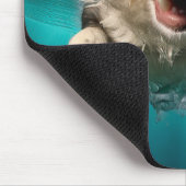 Opgewonden hond zwemmen onder water ontwerp muismat (Hoek)