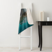 Opgewonden hond zwemmen onder water ontwerp sherpa deken (In situ)