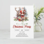 Opgewonden illustratie Sinterklaas met rendieren Kaart (Staand voorkant)