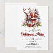 Opgewonden illustratie Sinterklaas met rendieren Kaart (Voorkant / Achterkant)