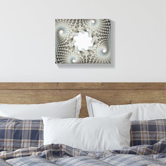 Opgewonden in blauw canvas afdruk (Insitu (Slaapkamer))