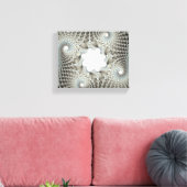 Opgewonden in blauw canvas afdruk (Insitu (Woonkamer))