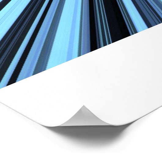 Opgewonden in blauw poster (Hoek)