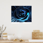 Opgewonden in blauw poster (Keuken)