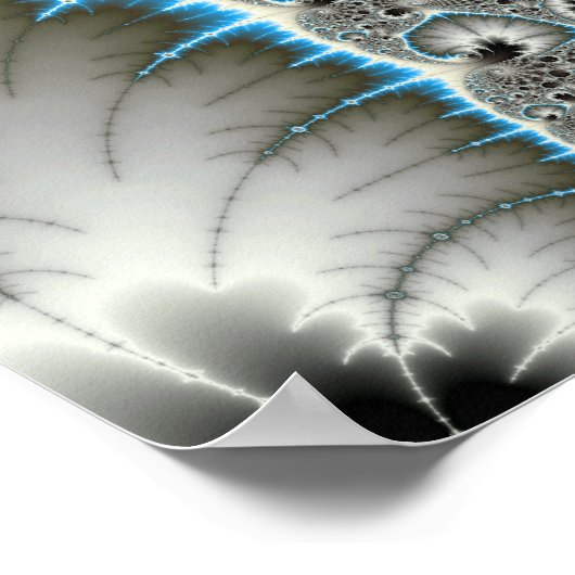 Opgewonden in blauw poster (Hoek)