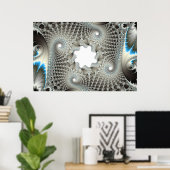 Opgewonden in blauw poster (Thuiskantoor)