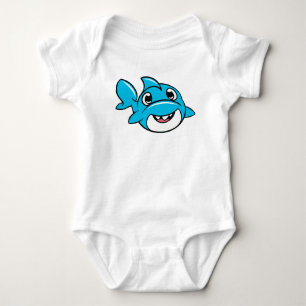 Opgewonden kleine baby-haai romper