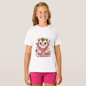 Opgewonden leeuw – vreugdevol springen leeuwenwelp t-shirt (Voorkant volledig)