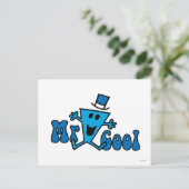 Opgewonden Mr Cool Jumping voor vreugde Briefkaart (Staand voorkant)