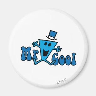 Opgewonden Mr Cool Jumping voor vreugde Magneet