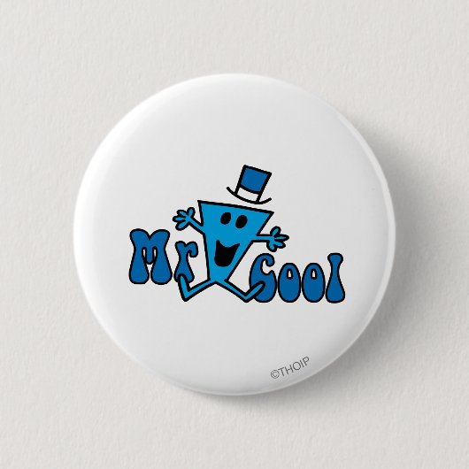 Opgewonden Mr Cool Jumping voor vreugde Ronde Button 5,7 Cm (Voorkant)
