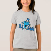 Opgewonden Mr Cool Jumping voor vreugde Tri-Blend Shirt (Voorkant)