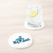 Opgewonden Mr Cool Jumping voor vreugde Zandsteen Onderzetter (Zijkant)