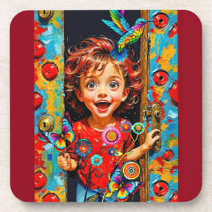 Opgewonden om een nieuwe dag te begroeten bier onderzetter