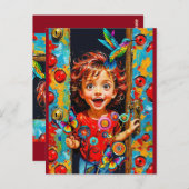 Opgewonden om een nieuwe dag te begroeten briefkaart (Voorkant / Achterkant)