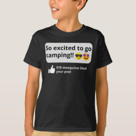 Opgewonden om te gaan kamperen, grappige mug geluk t-shirt