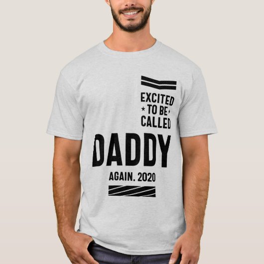 Opgewonden om weer papa te worden genoemd 2020 vad t-shirt (Voorkant)