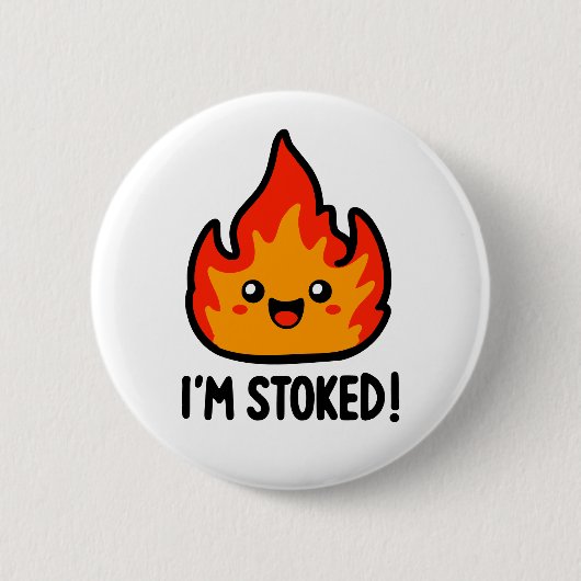 Opgewonden Ronde Button 5,7 Cm (Voorkant)