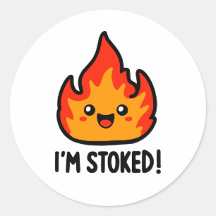 Opgewonden Ronde Sticker