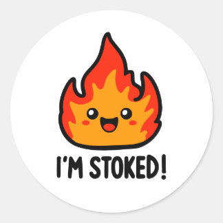 Opgewonden Ronde Sticker