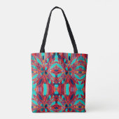 Opgewonden rood tote bag (Achterkant)