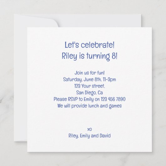 Opgewonden stekelvarkens vieren verjaardag met taa kaart (Achterkant)