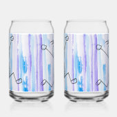 Opgewonden stick Man blik Blikvorm Glas (Links)