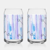 Opgewonden stick Man blik Blikvorm Glas (Rechts)