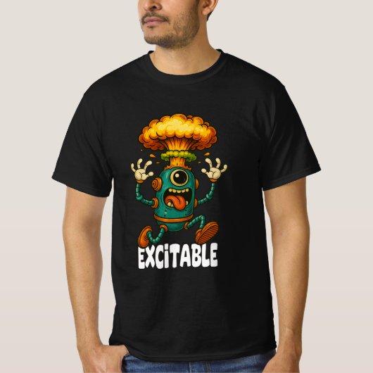 opgewonden t-shirt (Voorkant)