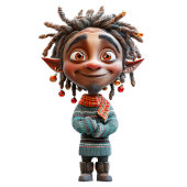 Opgewonden tiener Christmas Elf Mannen T-shirt