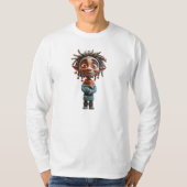 Opgewonden tiener Christmas Elf Mannen T-shirt (Voorkant)