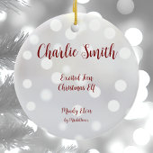 Opgewonden tiener Kerst Elf Keramisch Ornament