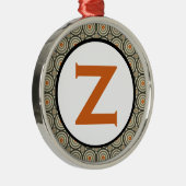 Opgewonden Zebra Metalen Ornament (Rechts)