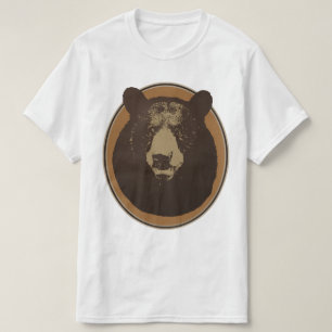 Opgezette berenkop grafiek t-shirt