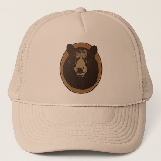 Opgezette berenkop grafiek trucker pet (Voorkant)